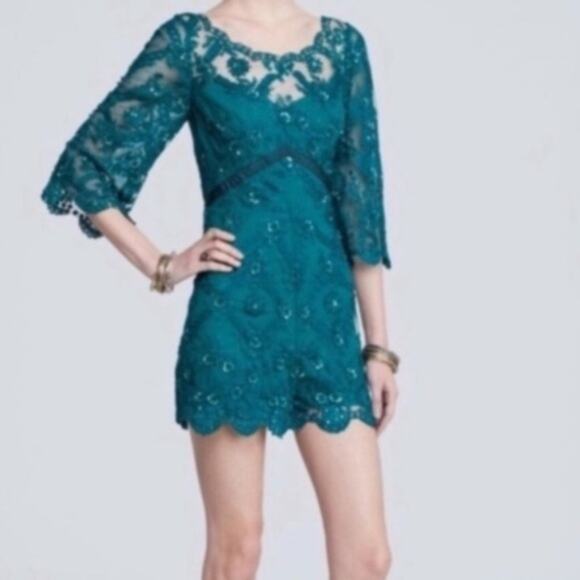 NWT Free People Songbird beaded romper embroidered - Picture 2 of 9